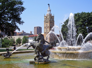 Kansas City is know for it's many fountains and is called the City of Fountains