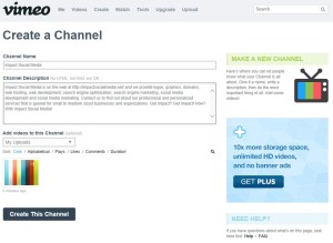 Creating Channels At Vimeo
