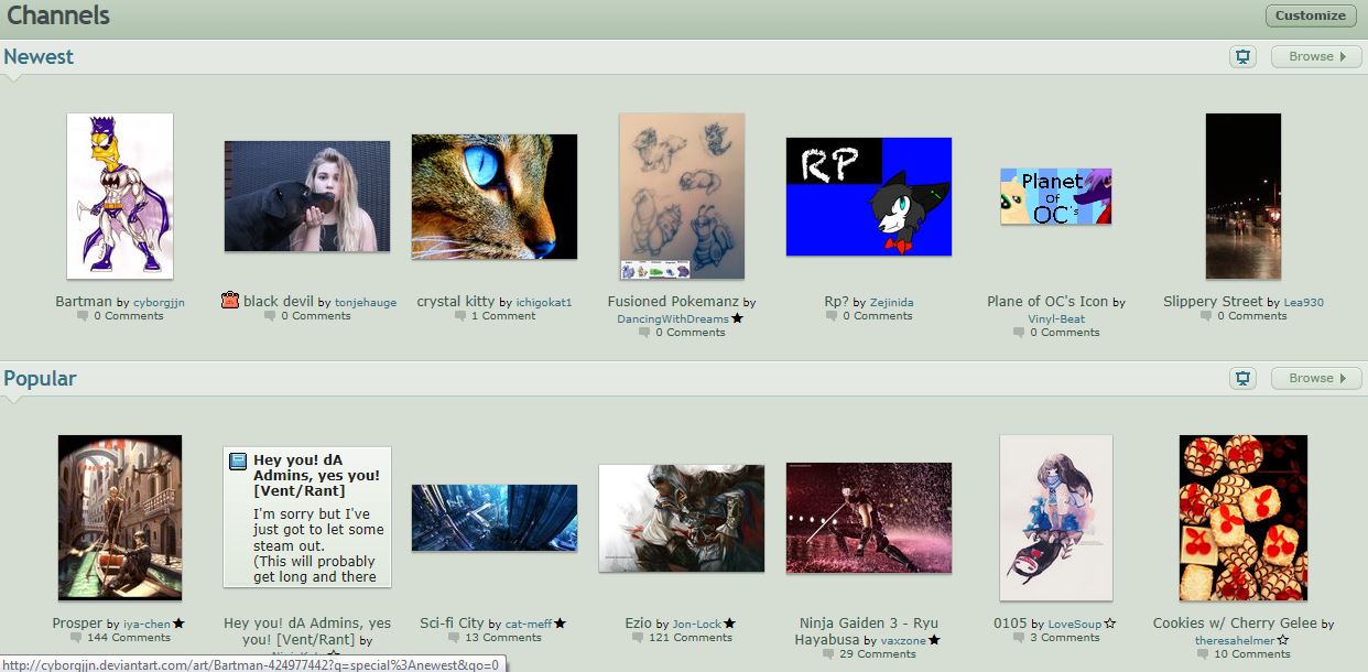 Browse Newest, DeviantArt