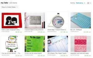 Etsy Lists