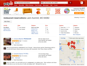 Restaurant Reservations With Yelp