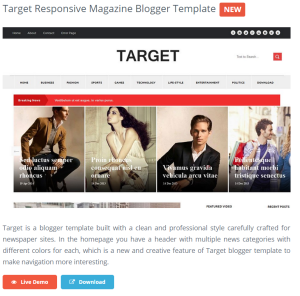 Target Responsive Magazine Blogger Template
